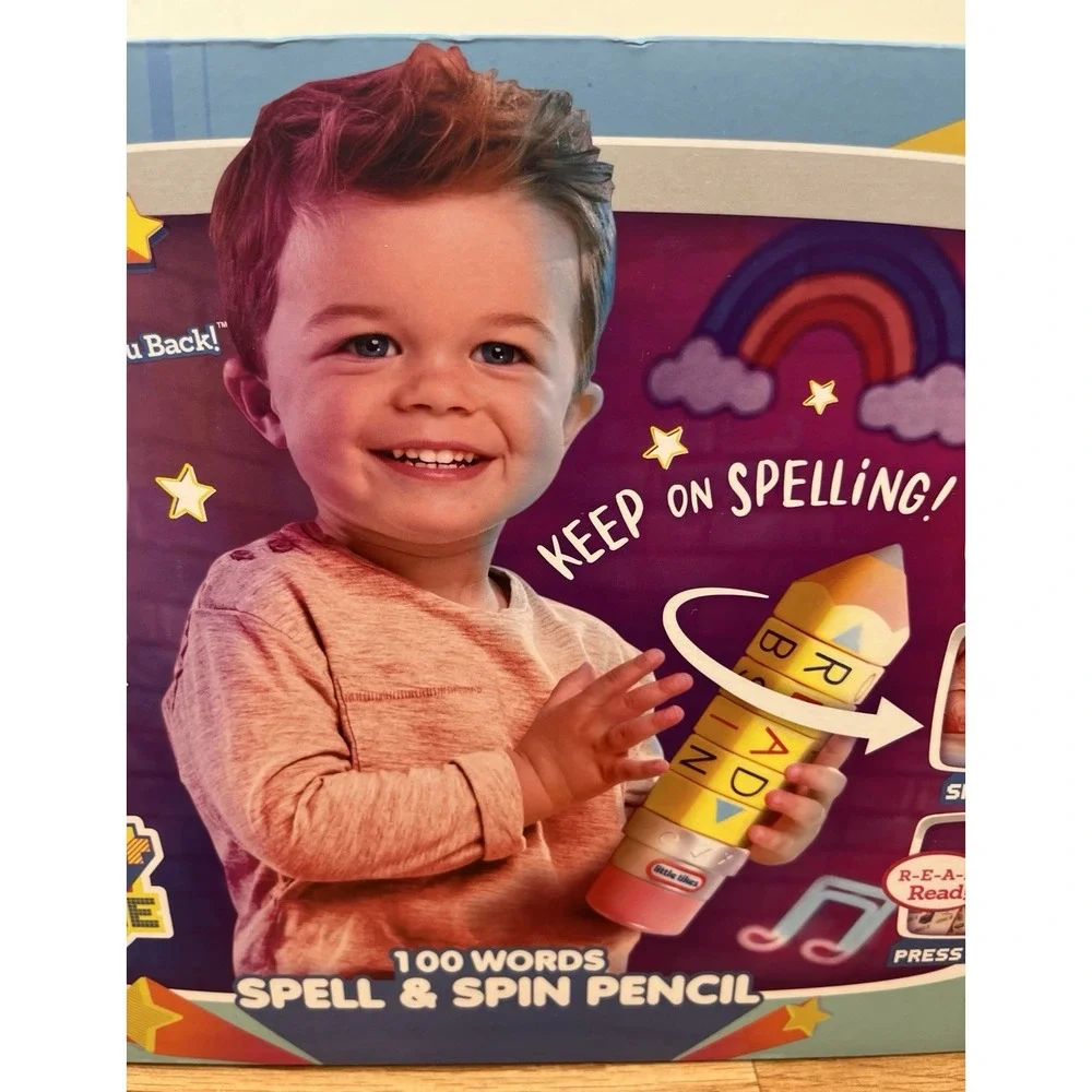 Little Tikes Old School 100 Words Spell & Spin Pencil NEW in Package